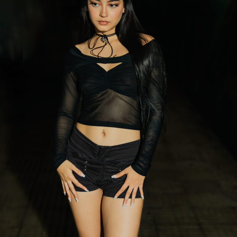 MIDNIGHT MESH TOP